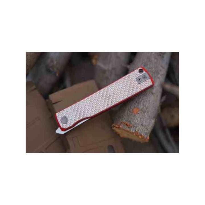 Couteau NorthMountain KAIKEN FCarbone/G10 Lame Tanto Acier SLD-Magic SAN MAI Linerlock NMB250221 - Livraison Gratuite