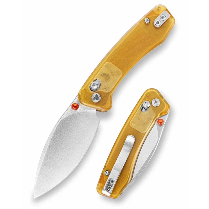 Couteau TRIVISA Koala-Y Ultem Lame Drop Point Acier N690 Crossbar Lock KIVT TVJM02YPN - Livraison Gratuite