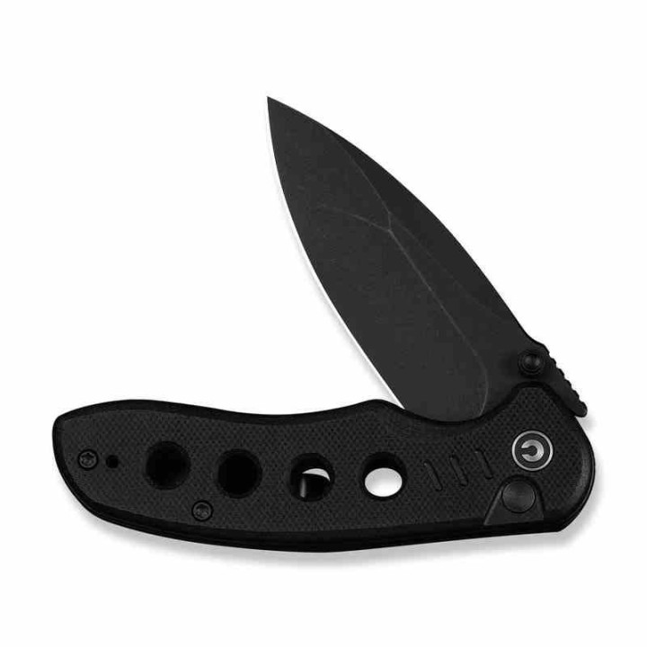 Couteau CIVIVI Triptych Black Lame Acier 14C28N Manche G10 KIVT Button Lock CIVC23085B1 - Livraison Gratuite