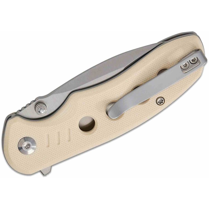 Couteau CIVIVI Triptych Ivory Lame Acier 14C28N Manche G10 KIVT Button Lock Clip CIVC23085B2 - Livraison Gratuite