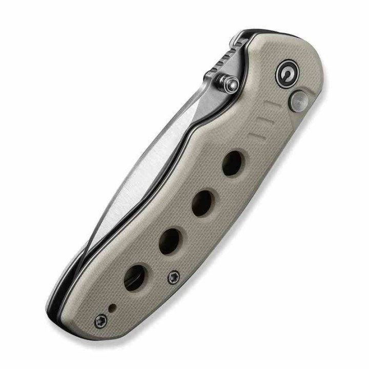 Couteau CIVIVI Triptych Ivory Lame Acier 14C28N Manche G10 KIVT Button Lock Clip CIVC23085B2 - Livraison Gratuite