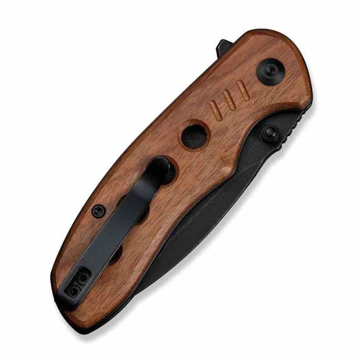 Couteau CIVIVI Triptych Guibourtia Lame Acier 14C28N Manche Wood KIVT Button Lock Clip CIVC23085B3 - Livraison Gratuite