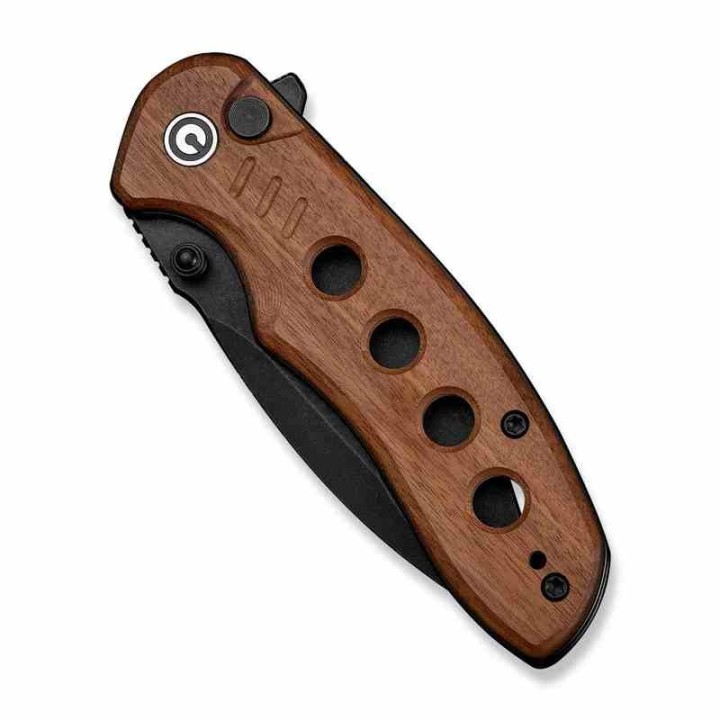 Couteau CIVIVI Triptych Guibourtia Lame Acier 14C28N Manche Wood KIVT Button Lock Clip CIVC23085B3 - Livraison Gratuite