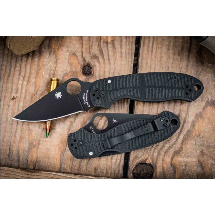 Couteau Spyderco Para 3 Salt Lame Acier CPM MagnaCut Manche G10 Noir Compression Lock USA SC223GMCBKP -  Livraison Gratuite