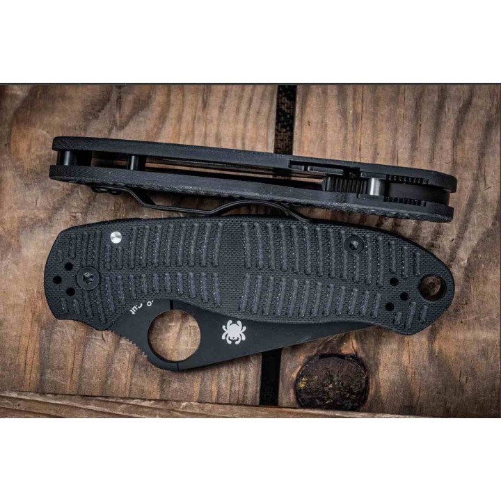 Couteau Spyderco Para 3 Salt Lame Acier CPM MagnaCut Manche G10 Noir Compression Lock USA SC223GMCBKP -  Livraison Gratuite