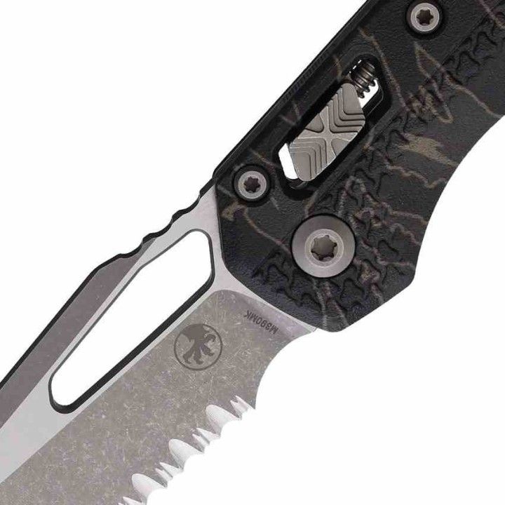 Couteau Microtech MSI AP Tiger Lame Acier M390MK Serr Manche Polymère Ram-Lok USA MCT210T11APPMTS  - Livraison Gratuite