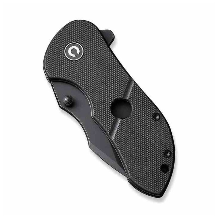 Couteau CIVIVI Gordo Black Lame Drop Point Acier D2 Blackwash Manche G10 IKBS Linerlock Clip CIVC22018C1 - Livraison Gratuite