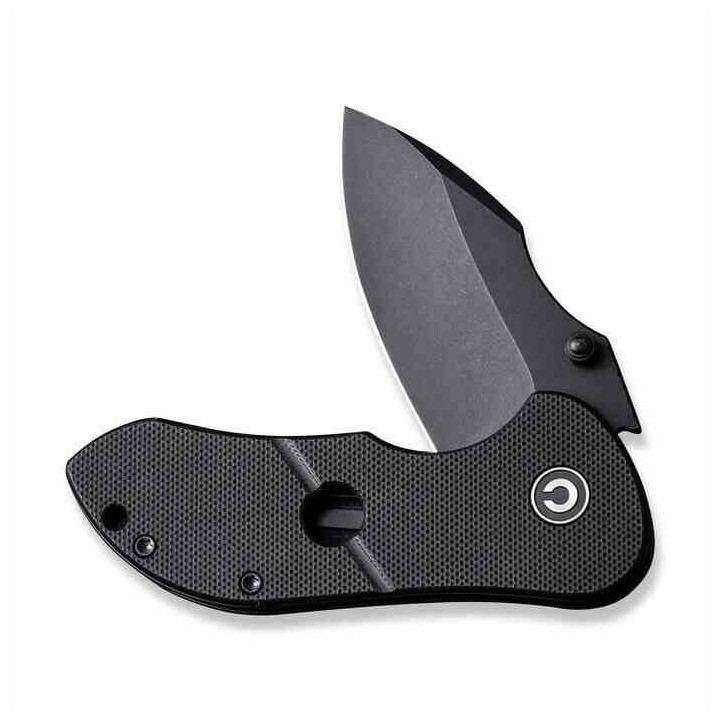 Couteau CIVIVI Gordo Black Lame Drop Point Acier D2 Blackwash Manche G10 IKBS Linerlock Clip CIVC22018C1 - Livraison Gratuite