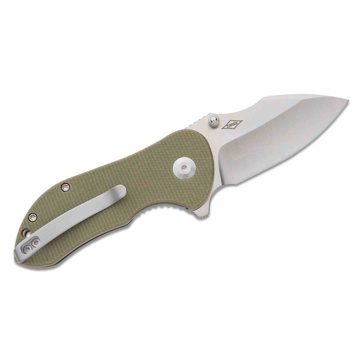 Couteau CIVIVI Gordo Green Lame Drop Point Acier D2 Satin Manche Micarta IKBS Linerlock Clip CIVC22018C2 - Livraison Gratuite