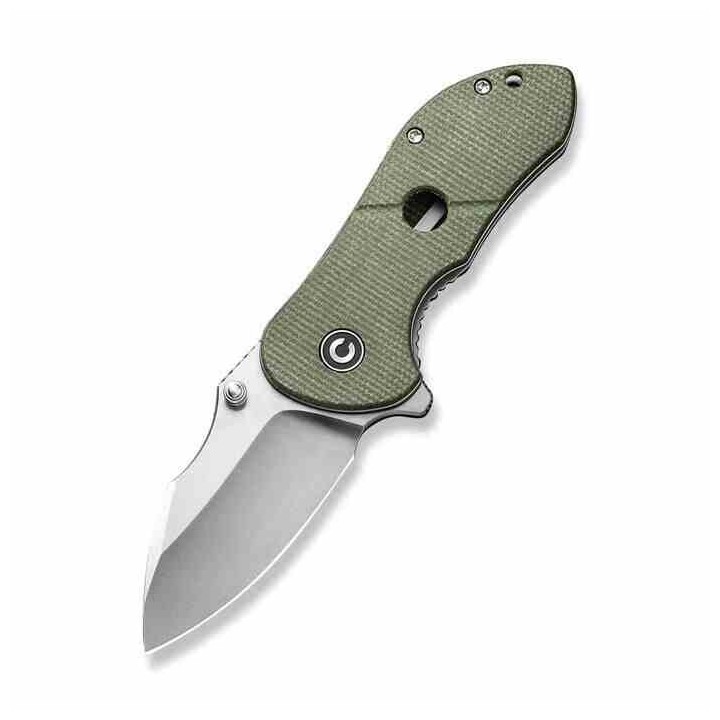 Couteau CIVIVI Gordo Green Lame Drop Point Acier D2 Satin Manche Micarta IKBS Linerlock Clip CIVC22018C2 - Livraison Gratuite