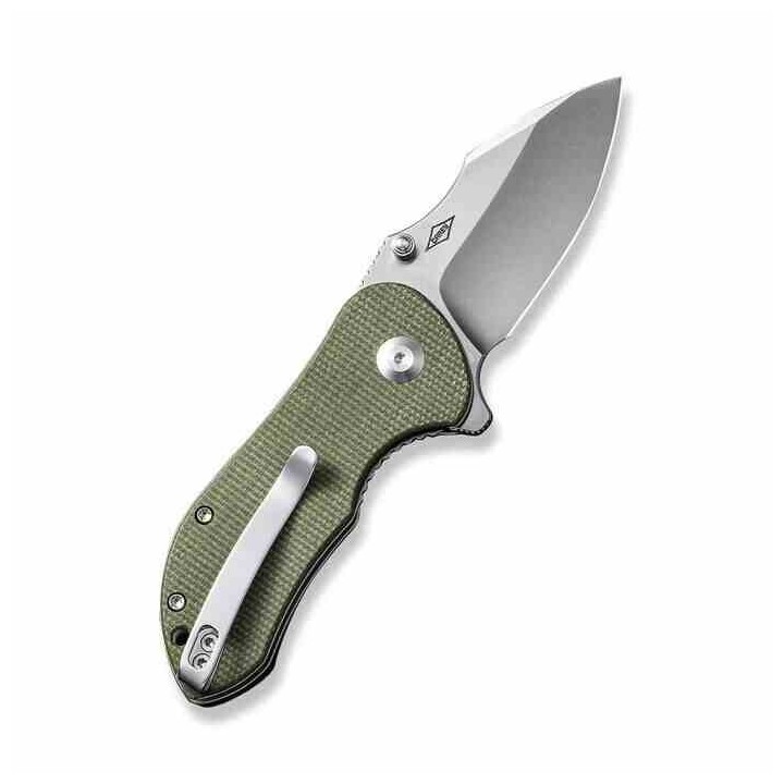 Couteau CIVIVI Gordo Green Lame Drop Point Acier D2 Satin Manche Micarta IKBS Linerlock Clip CIVC22018C2 - Livraison Gratuite
