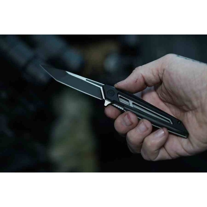 Couteau Brous Blades Graviton Lame Acier D2 Manche G10 Noir Sécurité Liner Lock USA BRB280 - Livraison Gratuite