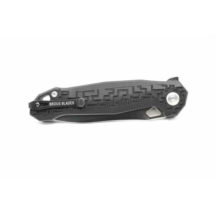 Couteau Brous Blades Bygones Lame Acier D2 Manche G10 Noir Linerlock USA BRB278 - Livraison Gratuite