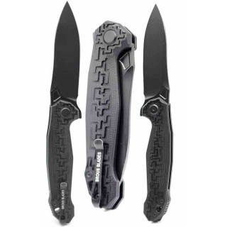Couteau Brous Blades Bygones Lame Acier D2 Manche G10 Noir Linerlock USA BRB278 - Livraison Gratuite