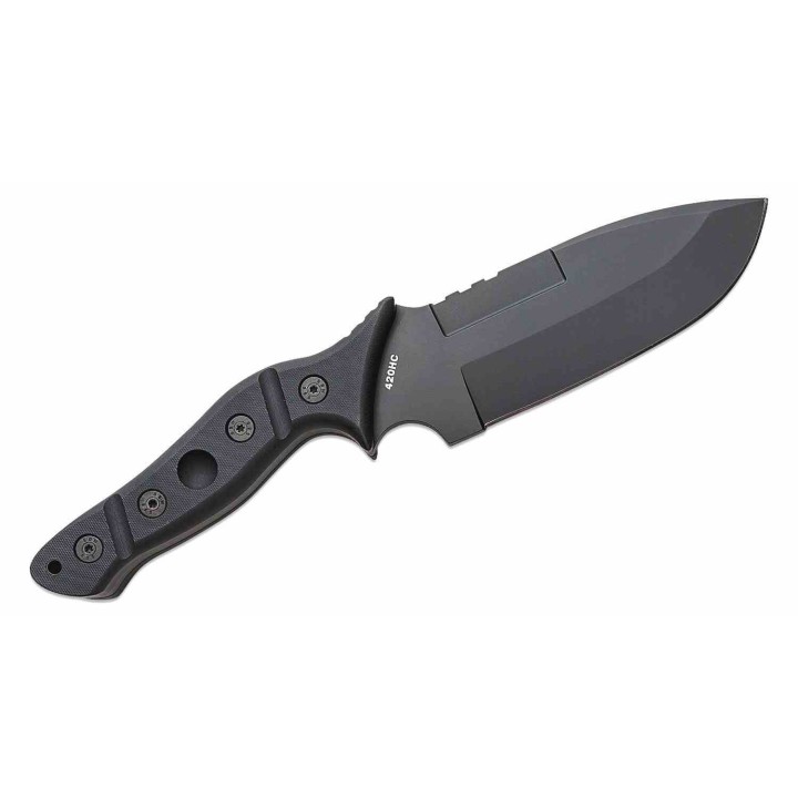 Couteau Sniper Bladeworks Mamu Lame Fixe Acier 420HC Manche G10 Noir Etui Plastique SBMAMUBB - Livraison Gratuite