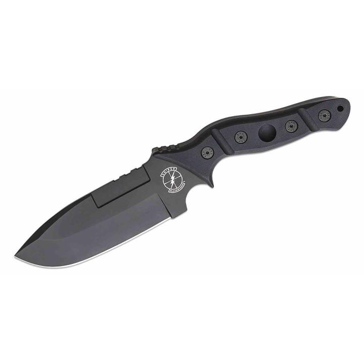 Couteau Sniper Bladeworks Mamu Lame Fixe Acier 420HC Manche G10 Noir Etui Plastique SBMAMUBB - Livraison Gratuite