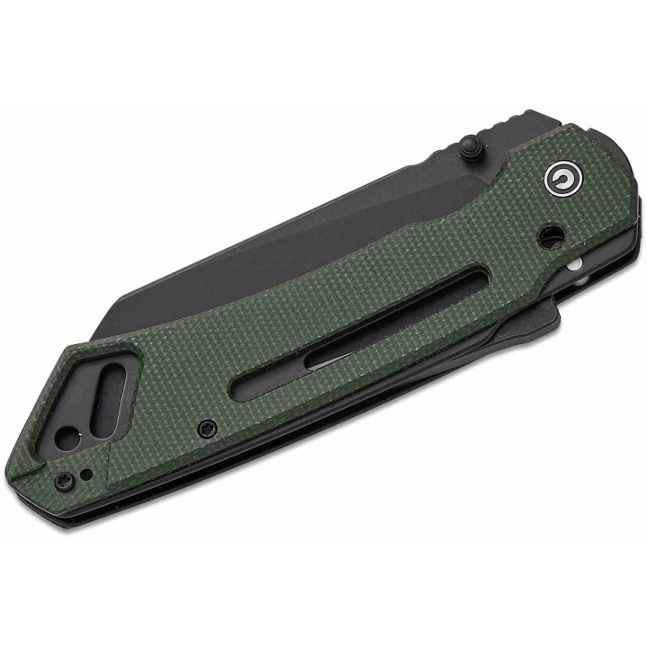 Couteau CIVIVI Buster FG Green Lame Acier Nitro-V Manche Micarta Superlock Clip CIVC240523 - Livraison Gratuite