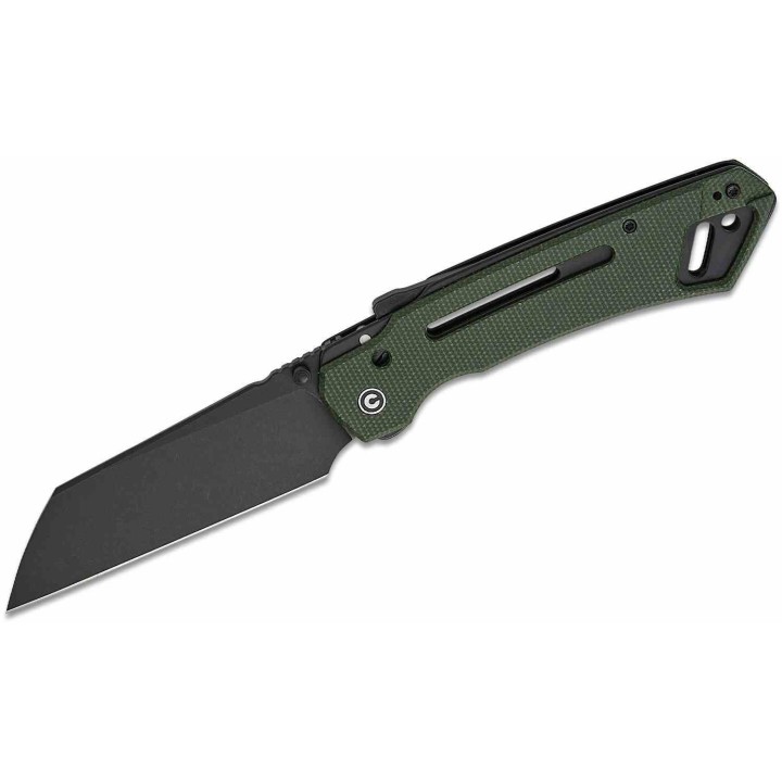 Couteau CIVIVI Buster FG Green Lame Acier Nitro-V Manche Micarta Superlock Clip CIVC240523 - Livraison Gratuite