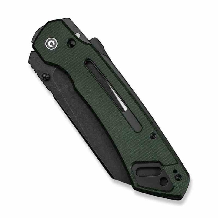 Couteau CIVIVI Buster FG Green Lame Acier Nitro-V Manche Micarta Superlock Clip CIVC240523 - Livraison Gratuite
