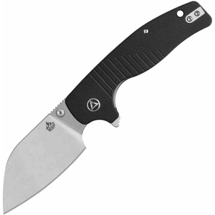 Couteau QSP ChefMaster Lame Sheepsfoot Satin Acier 14C28N Manche G10 Noir Liner Lock QS163A1 - Livraison Gratuite