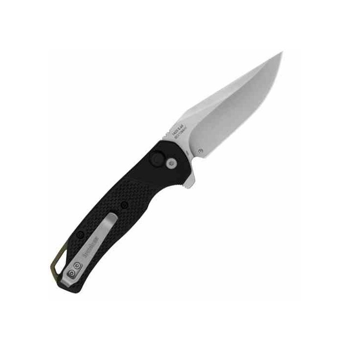 Couteau Kershaw Runoff Lame Clip Point Satin Acier 8Cr13MoV Manche FRN Button Lock KIVT KS1429 - Livraison Gratuite