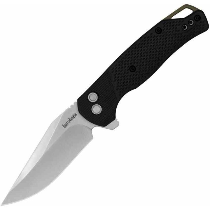 Couteau Kershaw Runoff Lame Clip Point Satin Acier 8Cr13MoV Manche FRN Button Lock KIVT KS1429 - Livraison Gratuite
