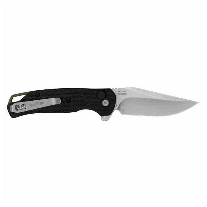 Couteau Kershaw Runoff Lame Clip Point Satin Acier 8Cr13MoV Manche FRN Button Lock KIVT KS1429 - Livraison Gratuite