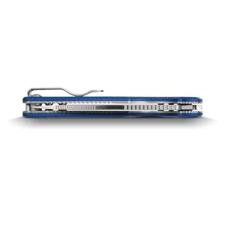 Couteau Vosteed Porcupine Blue Lame Acier 14C28N Manche Micarta KIVT Liner Lock VOSA2605 - Livraison Gratuite
