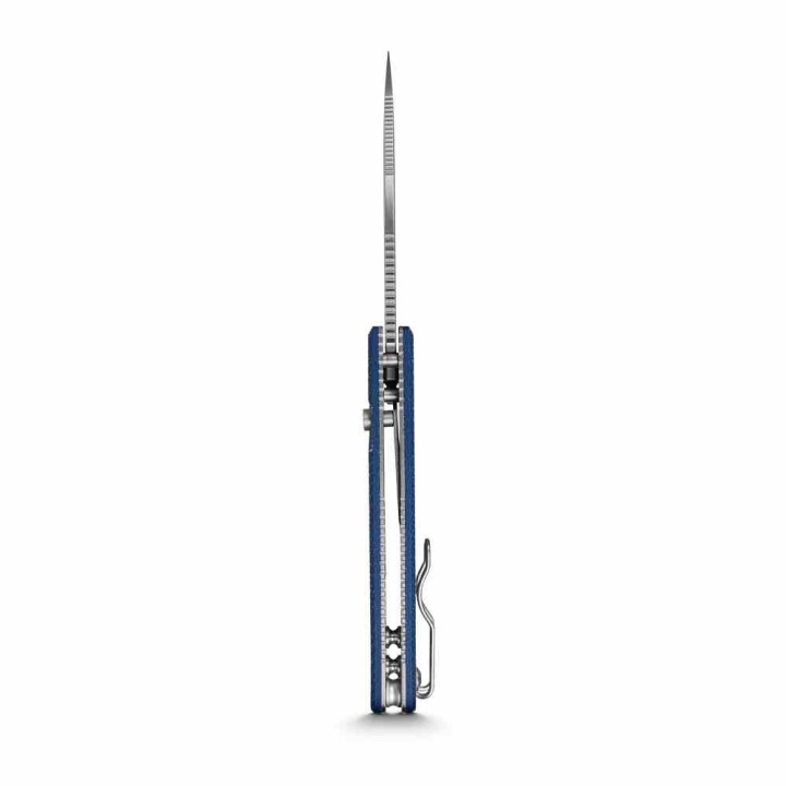 Couteau Vosteed Porcupine Blue Lame Acier 14C28N Manche Micarta KIVT Liner Lock VOSA2605 - Livraison Gratuite