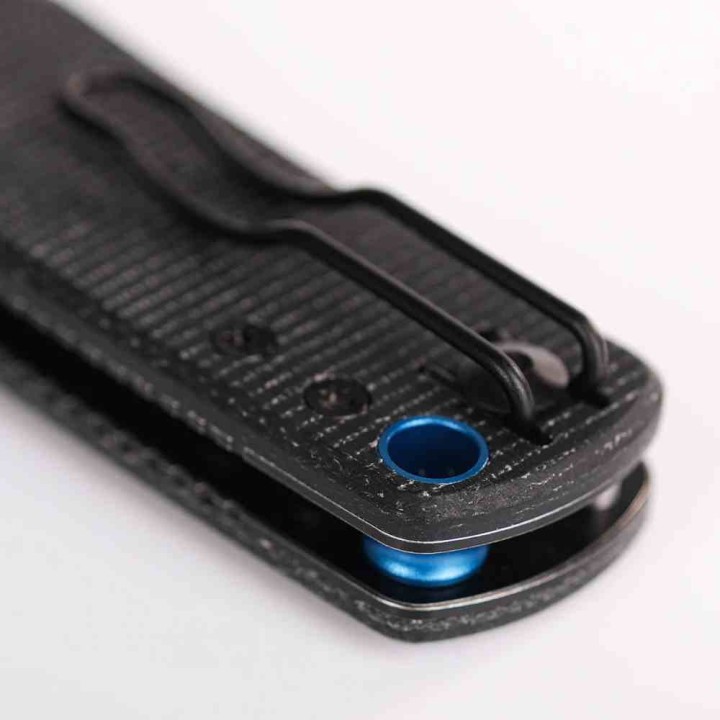 Couteau Vosteed Porcupine Black Lame Acier 14C28N Manche Micarta KIVT Liner Lock VOSA2601 - Livraison Gratuite