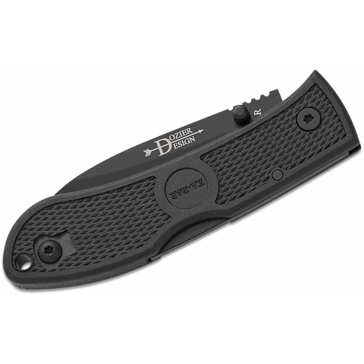 Couteau Ka-Bar Dozier Hunter Lame Acier S35VN Manche Zytel Noir Lockback KA4062S35 - Livraison Gratuite