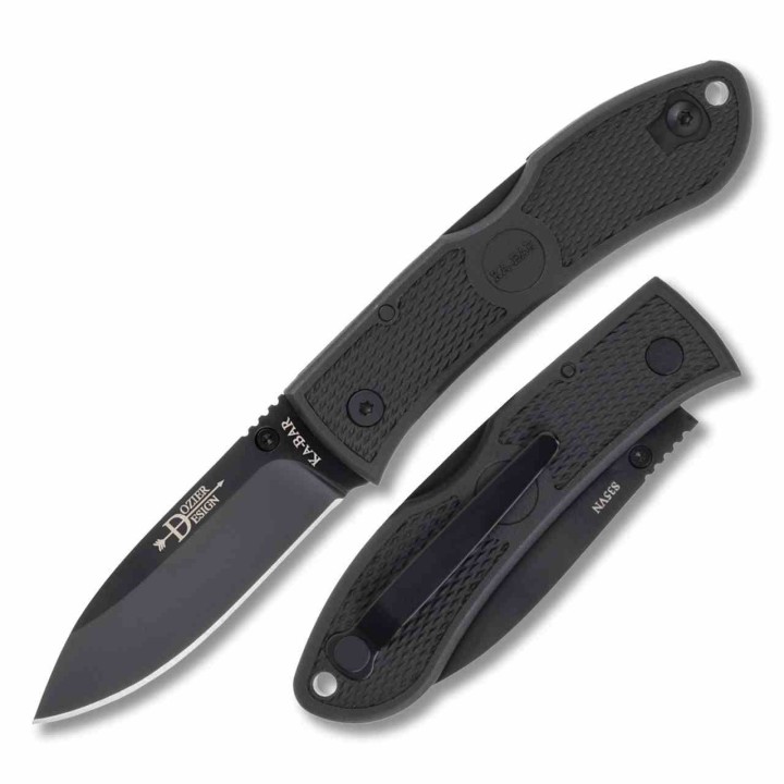 Couteau Ka-Bar Dozier Hunter Lame Acier S35VN Manche Zytel Noir Lockback KA4062S35 - Livraison Gratuite