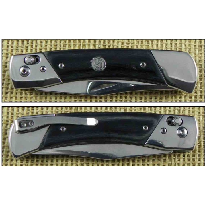 Couteau Schrade PLB7 Bear Paw Lame Clip Point Acier 7Cr17MoV Manche Bois Pivot Lock SCH1222017 - Livraison Gratuite