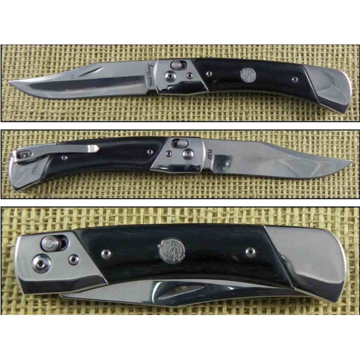 Couteau Schrade PLB7 Bear Paw Lame Clip Point Acier 7Cr17MoV Manche Bois Pivot Lock SCH1222017 - Livraison Gratuite