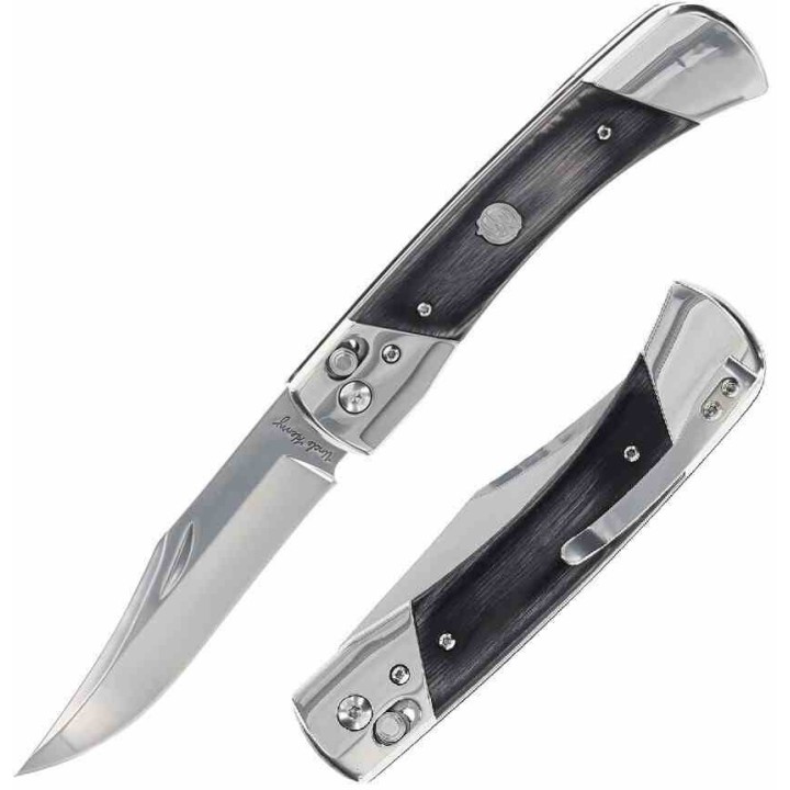 Couteau Schrade PLB7 Bear Paw Lame Clip Point Acier 7Cr17MoV Manche Bois Pivot Lock SCH1222017 - Livraison Gratuite