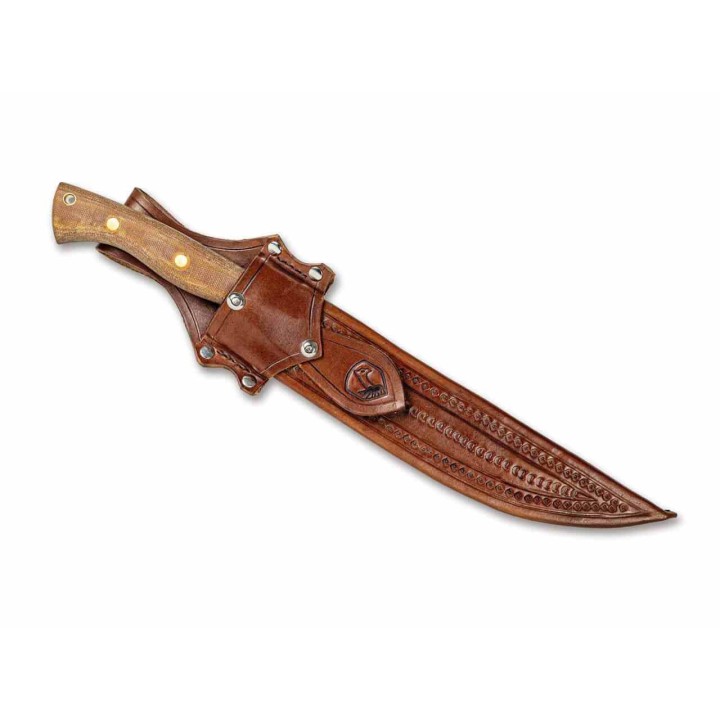 Machette Condor Hmong Lame Acier Carbone 1075 Manche Micarta Etui Cuir Made Salvador CTK3982115HC - Livraison Gratuite