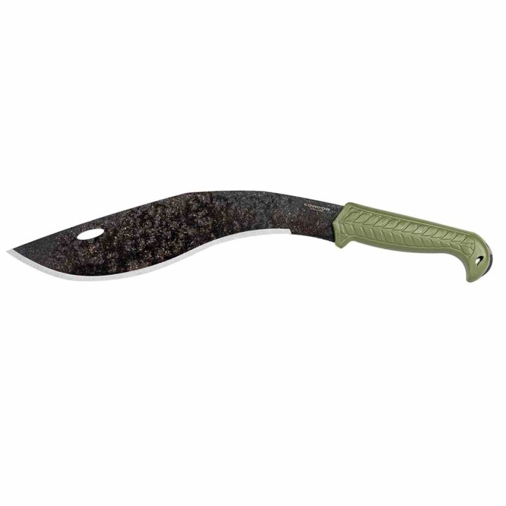 Kukkri Condor Terrakukri Army Green Lame Acier Carbone 1075 Manche & Etui ABS Salvador CTK286213AHC - Livraison Gratuite
