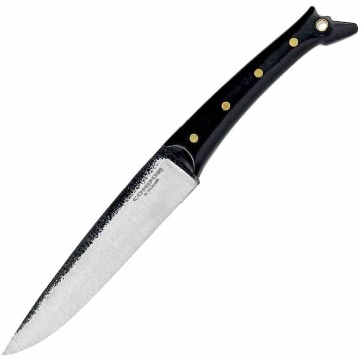 Couteau Condor Scythian Horse Lame Scythe Acier 14C28N Manche Micarta Etui Cuir Made Salvador CTK106165SK - Livraison Gratuite