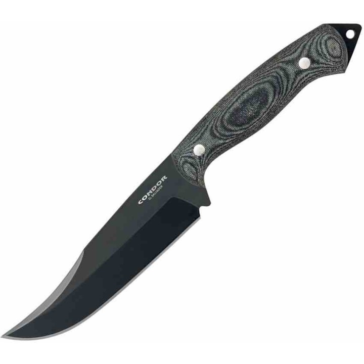 Couteau Condor Rough N Ready Lame Acier Carbone 1075 Manche Micarta Etui Kydex Made Salvador CTK134265HC - Livraison Gratuite