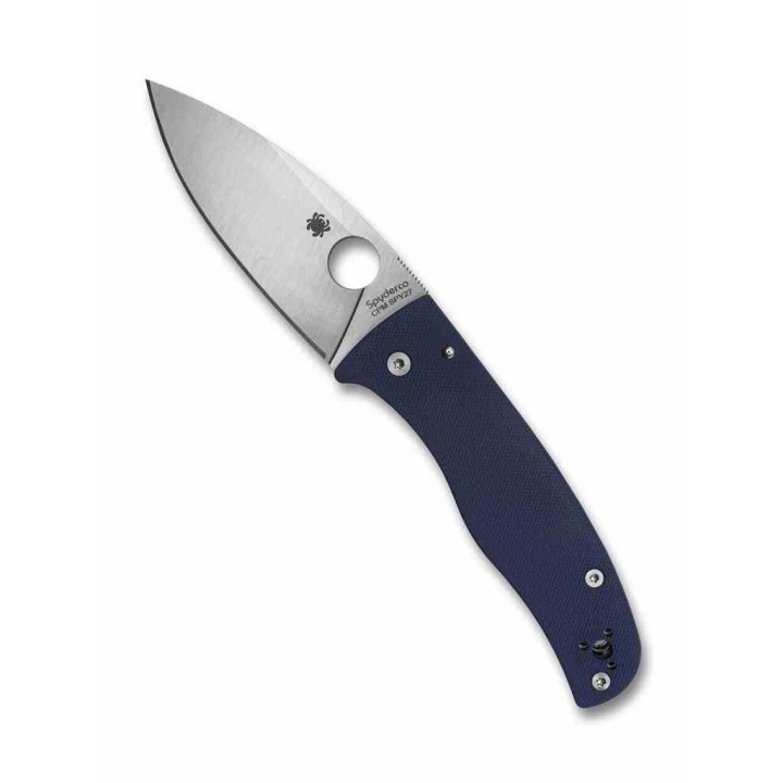 Couteau Spyderco Bodacious Lame Acier CPM SPY27 Manche G10 Bleu Cobalt Compression Lock Clip USA SC263GPCBL - Livraison Gratuite
