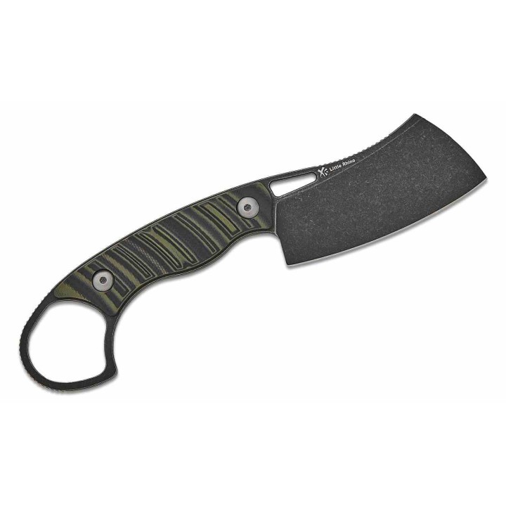 Couteau Kizer Little Rhino Cleaver Lame Black Acier D2 Manche G10 Noir/Vert Etui Kydex KI1065A3 - Livraison Gratuite