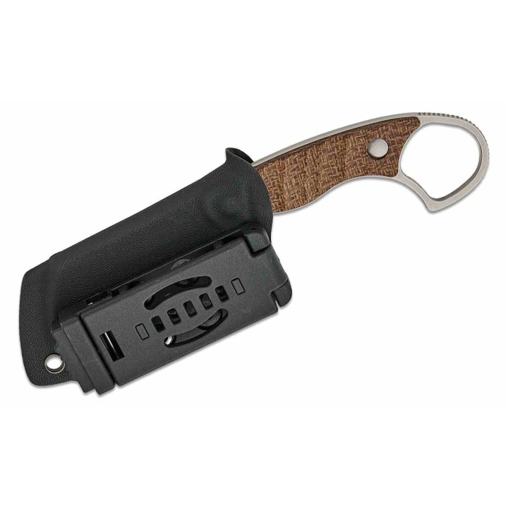 Couteau Kizer Little Rhino Cleaver Lame Black Acier AEB-L Manche Burlap Micarta Etui Kydex KI1065A4 - Livraison Gratuite