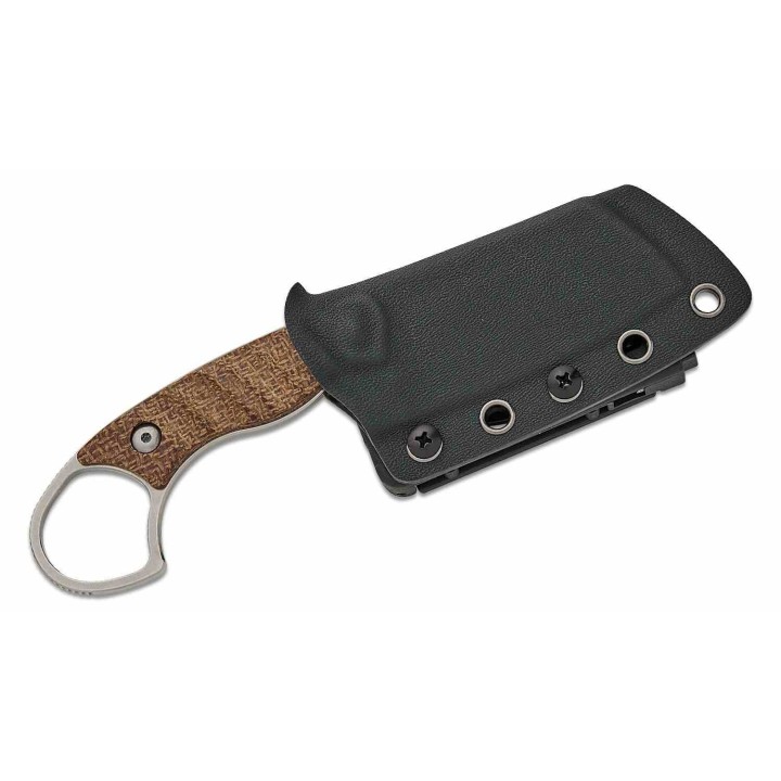 Couteau Kizer Little Rhino Cleaver Lame Black Acier AEB-L Manche Burlap Micarta Etui Kydex KI1065A4 - Livraison Gratuite