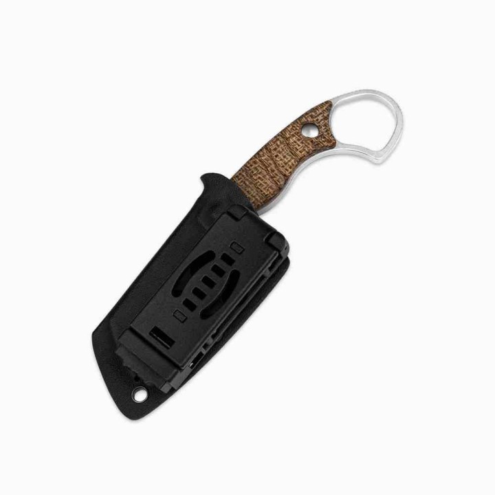 Couteau Kizer Little Rhino Cleaver Lame Black Acier AEB-L Manche Burlap Micarta Etui Kydex KI1065A4 - Livraison Gratuite
