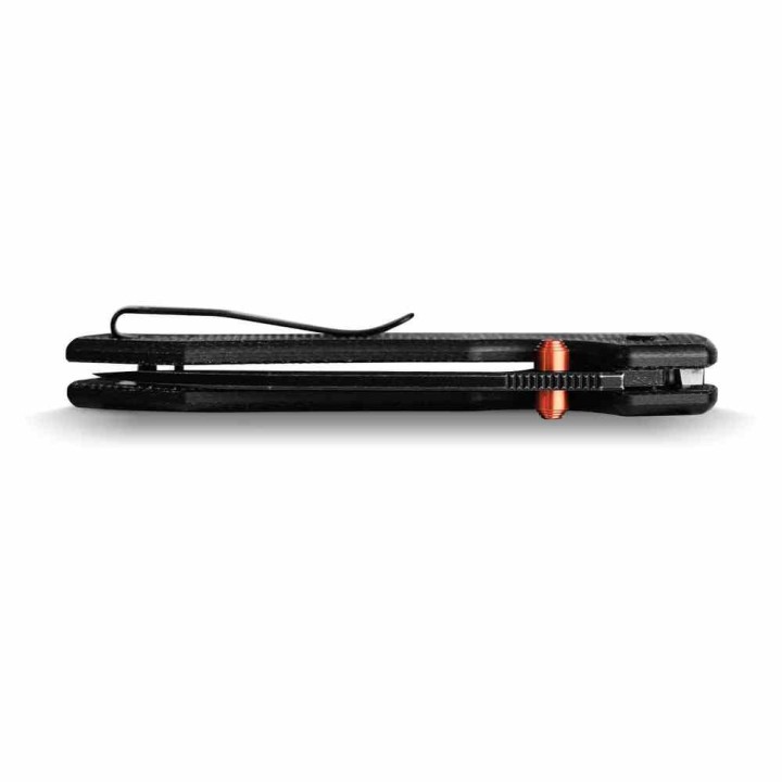 Couteau Vosteed Raccoon Lame Acier 14C28N Manche Micarta Noir TLL KIVT Clip VOSA2902 - Livraison Gratuite