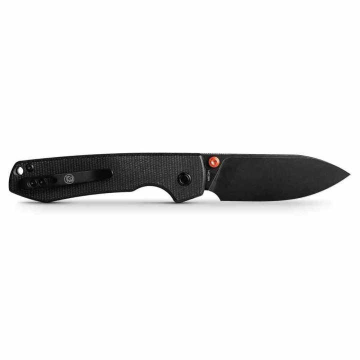 Couteau Vosteed Raccoon Lame Acier 14C28N Manche Micarta Noir TLL KIVT Clip VOSA2902 - Livraison Gratuite