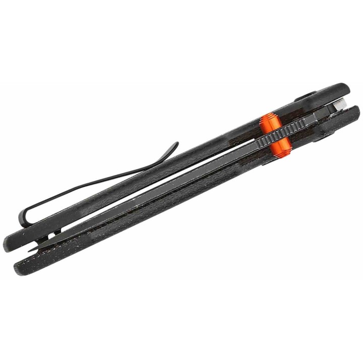 Couteau Vosteed Raccoon Lame Acier 14C28N Manche Micarta Noir TLL KIVT Clip VOSA2902 - Livraison Gratuite