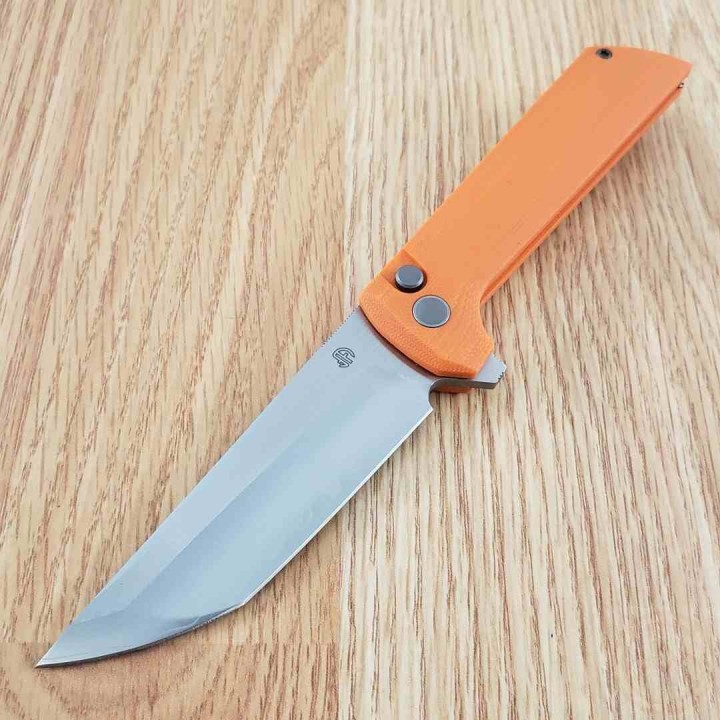 Couteau North Mountain Blade Chop 2 Orange Tanto Lame Acier SLD-Magic SAN MAI Button Lock NMB2406O Livraison Gratuite
