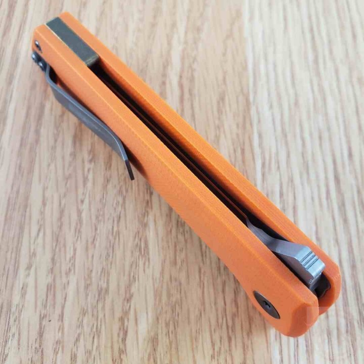 Couteau North Mountain Blade Chop 2 Orange Tanto Lame Acier SLD-Magic SAN MAI Button Lock NMB2406O Livraison Gratuite