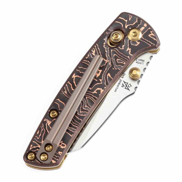 Couteau Kansept Little Main Street Lame Acier S35VN Manche Cuivre/FCarbone Crossbar Lock K2015V2 - Livraison Gratuite